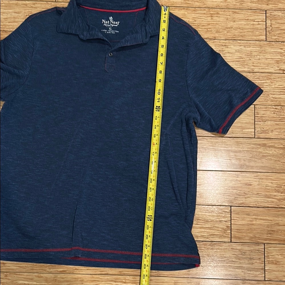 Nat Nast Blue Polo Shirt with Red Accents Cotton Blend XL - Picture 4 of 8
